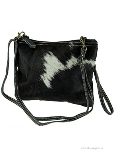 Myra Bag White & Black Cowhide Shade Bag S-1172