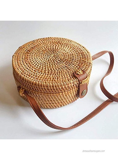 round rattan bag