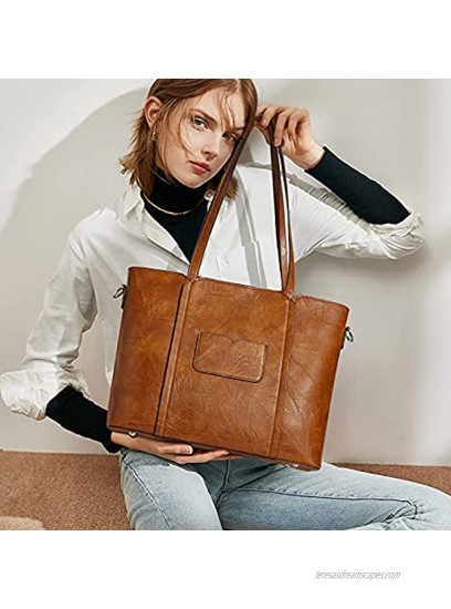 S-ZONE Women Tote Shoulder Bag Ladies Large Work Purse Handbag Faux Leather