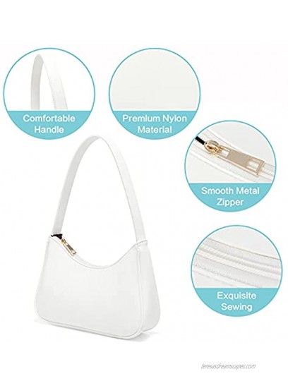 Shoulder Bags for Women Cute Hobo Tote Handbag Mini Clutch Purse with Zipper Closure