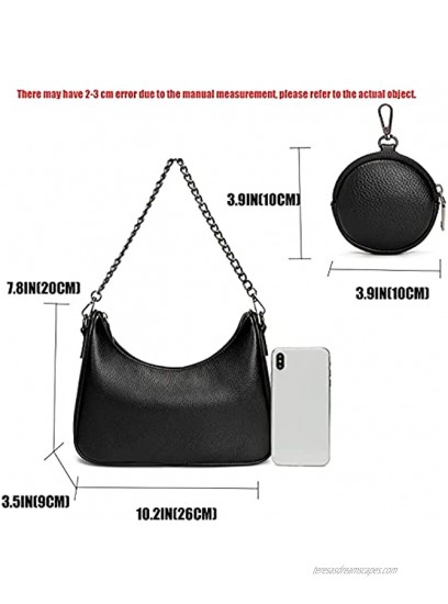 Small Crossbody Hobo Handbags for Women Multipurpose Soft Shoulder Bag Lightweight Retro Tote Bag with Coin Purse 2pcs set