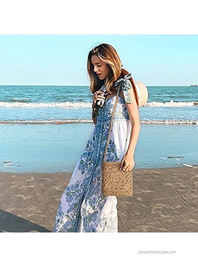 Straw Crossbody Bags JOSEKO Women Weave Shoulder Bag Summer Beach Wicker Purses…