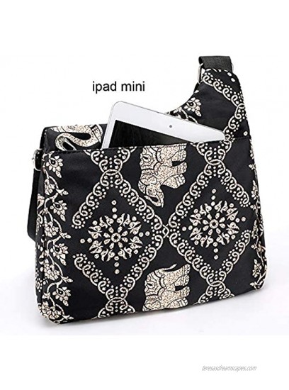 STUOYE Nylon Multi-Pocket Crossbody Purse Bags for Women Travel Shoulder Bag