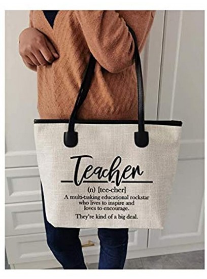 Teacher Definition Printed Book Tote Teaching Work Bag Cute Funny Teacher Gift