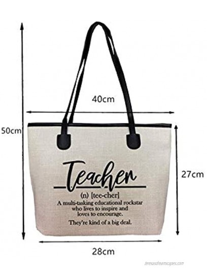 Teacher Definition Printed Book Tote Teaching Work Bag Cute Funny Teacher Gift