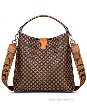 TIBES Satchel Handbag for Women Vintage Leather Shoulder Bag Top Handle Purses Retro Tote