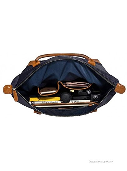 Tote Bag for Women Large Nylon Purses Handbags Leather Handles Womens Ladies Waterproof Zipper Travel Work Shoulder Purse