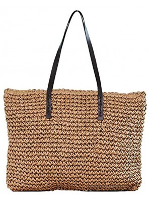 Vodiu Women's Classic Straw Handbag Summer Beach Shoulder Bag Bohemia New