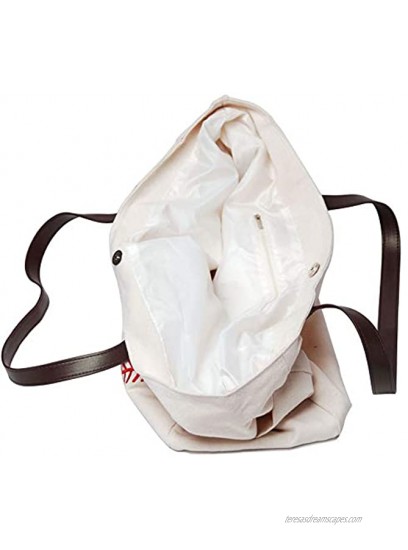 Woman Baseball Tote Handbag Large Oversize Casual Canvas Sports Mom Beach Travel Bag