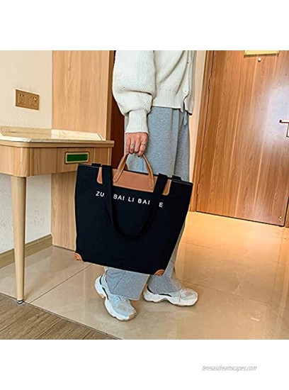 Women Canvas Tote Handbags Casual Shoulder Work Bag