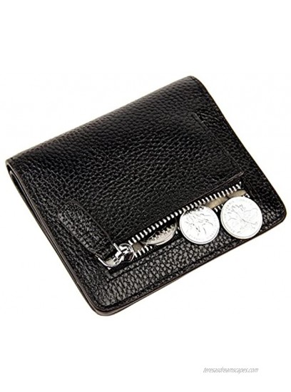 AINIMOER Small Leather Wallet for Women Ladies Credit Card Holder RFID Blocking Women's Mini Bifold Pocket Purse