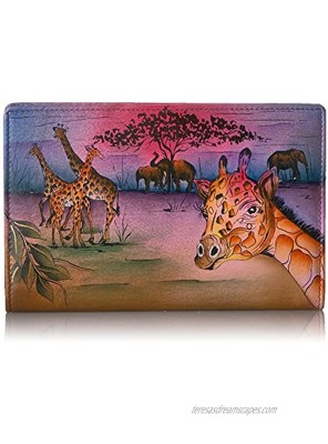Anna by Anuschka Women's Handpainted Leather Two Fold Wallet