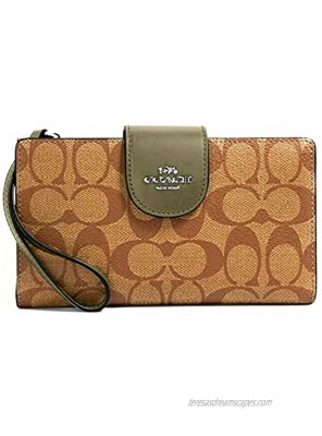 COACH Womens Tech Phone Wallet In Signature Canvas