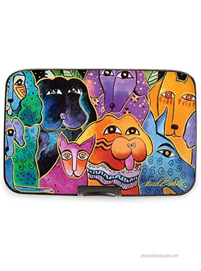 Fig Design Group Armored Wallet RFID Secure Data Theft Protection Credit Card Case Laurel Burch Dogs