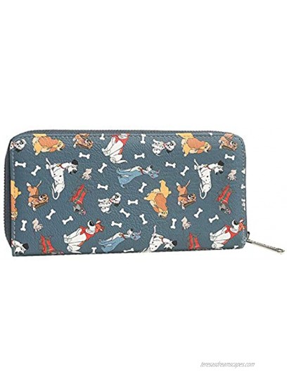 Loungefly Disney Dogs Wallet Zip Around Clutch Faux Leather