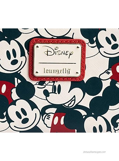 Loungefly Disney Mickey & Minnie Mouse Wallet Zip Around Clutch Faux Leather