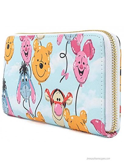 Loungefly Disney Winnie The Pooh Balloon Friends Zip Around Faux Leather Wallet