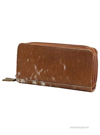 Myra Bag Sand Dune Leather And Cowhide Wallet Upcycled Cowhide & Leather S-2719