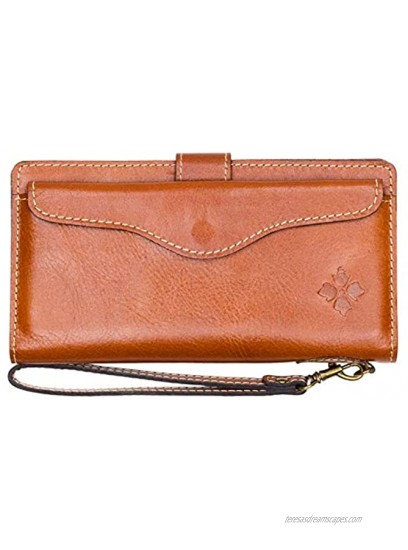 Patricia Nash Valentia Leather Wristlet Wallet Tan