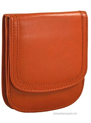 Taxi Wallet Smooth Leather Tangelo Orange – A Simple Compact Front Pocket Folding Wallet that holds Cards Coins Bills ID – for Men & Women
