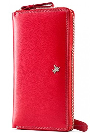 Visconti SP33 Multi Colored Soft Leather Ladies Wallet Purse Clutch 8 x 4 x 1