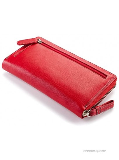 Visconti SP33 Multi Colored Soft Leather Ladies Wallet Purse Clutch 8 x 4 x 1